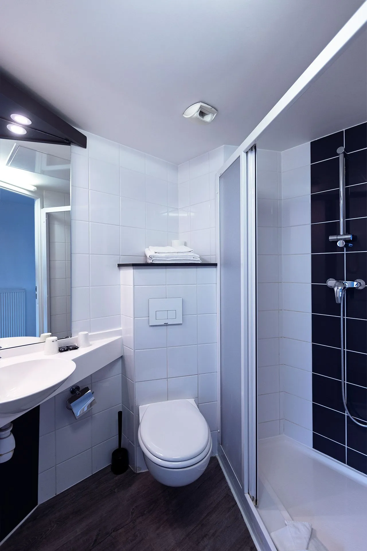 Salle de bain avec douche moderne 